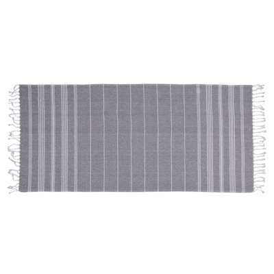 White/grey coloured Fouta Towel (for sauna &,