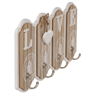 White/nature coloured Wooden key board, LOVE,