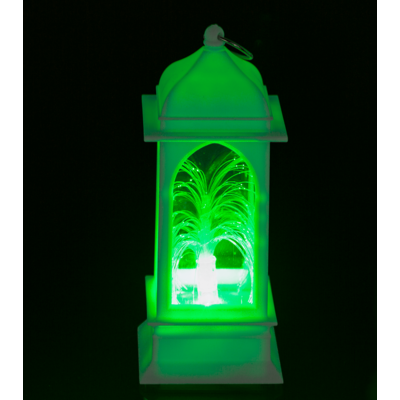 White plastic lantern with LED,