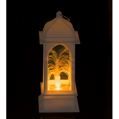 White plastic lantern with LED,