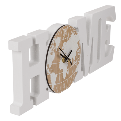 White Wooden clock, home,