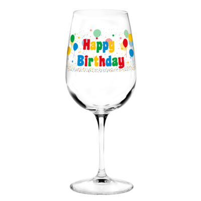 Wine glas, Happy Birthday,