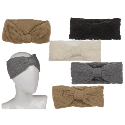 Winter ladies headband, with inner lining,