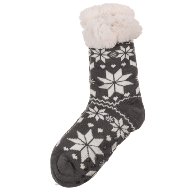 Woman comfort sock, Black & grey,