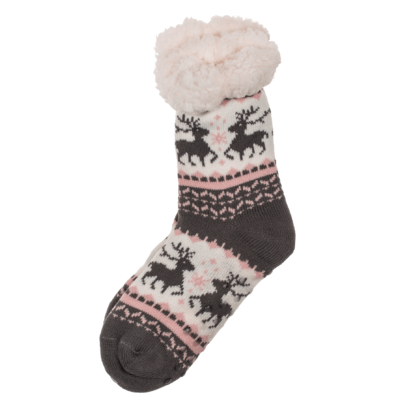 Woman comfort sock, Black & grey,