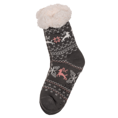 Woman comfort sock, Black & grey,