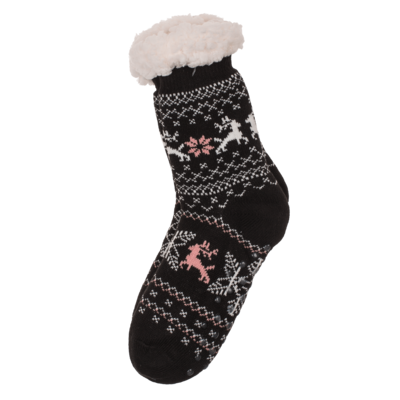 Woman comfort sock, Black & grey,