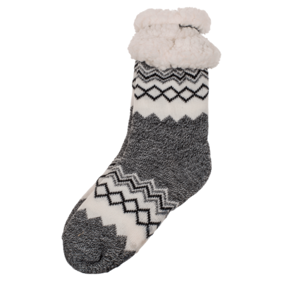 Woman comfort sock, Black & grey,