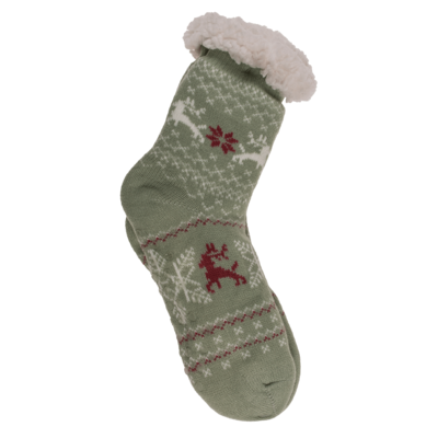 Woman comfort socks, Reindeer & Ice Flower,