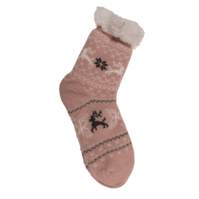 Woman comfort socks, Reindeer & Ice Flower,