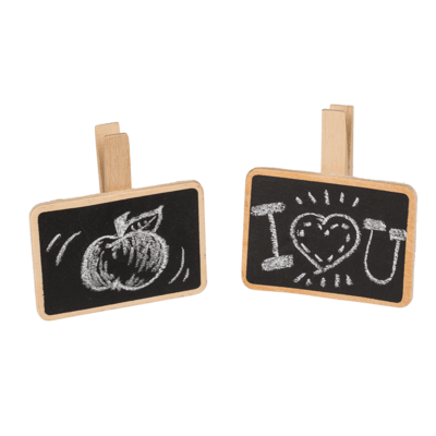 Wooden black board for writing with clip,