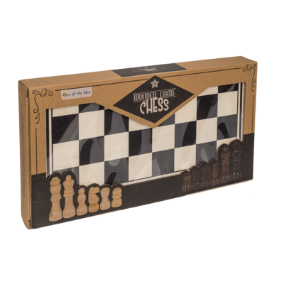Wooden board game, chess,