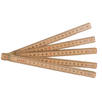 Wooden Folding Ruler with wording, L: 2 m,