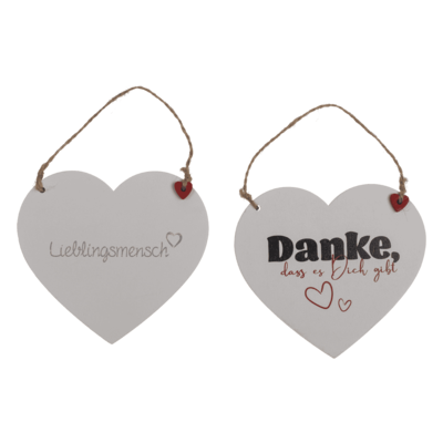 Wooden hearts with wordings, for hanging,