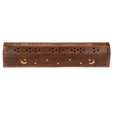 Wooden incense stick burner box,