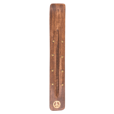 Wooden incense stick holder, ca. 25,5 x 4 cm,
