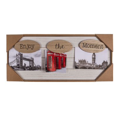 Wooden photo frame, Enjoy the moment,