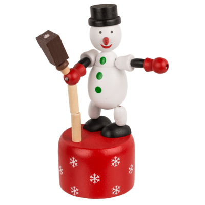 Wooden Pushing Puppet, Christmas,