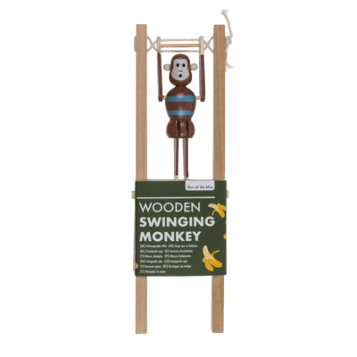 Wooden Swinging Monkey, 7x2,2x23 cm,