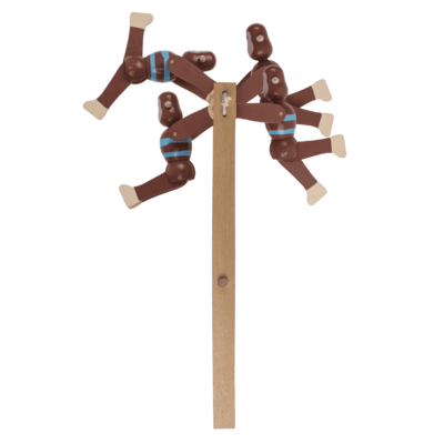 Wooden Swinging Monkey, 7x2,2x23 cm,