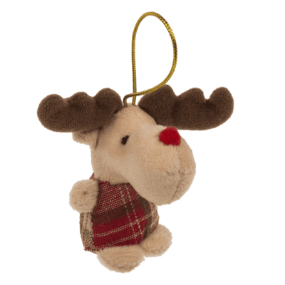 Xmas Plush with hanging string, 8 cm,