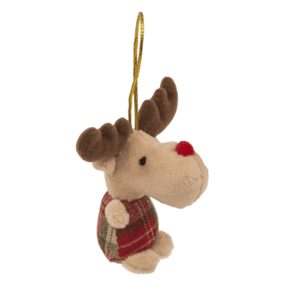 Xmas Plush with hanging string, 8 cm,