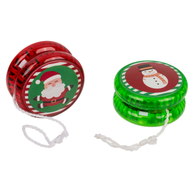 Yoyo with light, Santa & Snowman, incl. battery,