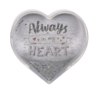 3D Acrylic heart waterglobe with heart foils,