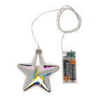3D Glass Star with LED, ca. 10 cm,