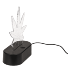 3D-Lamp, Cannabis Leaf, 16 cm, with USB-cable