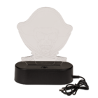 3D-Lamp, Pirate, ca. 16 x 12 cm, plastic,