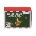 3D LED light chain, Metallic Stars,