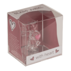 Ángel de cristal con corazón, 5 cm