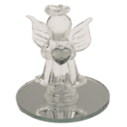 Ángel de cristal con corazón, 5 cm