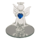 Ángel de cristal con corazón, 5 cm