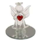 Ángel de cristal con corazón, 5 cm