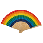 Abanico, arco iris, aprox. 21 cm,