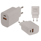 Adaptador de carga rápida - USB A + USB C