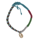 Anklet with shell decor, made of cotton,