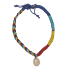 Anklet with shell decor, made of cotton,