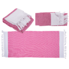 Asciugamano Fouta Hamam Premium rosa/bianco