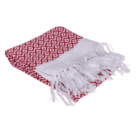 Asciugamano Fouta Hamam Premium rosso/bianco,