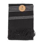 Asciugamano fouta hammam bianco/nero (per sauna