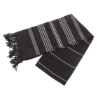 Asciugamano fouta hammam bianco/nero (per sauna