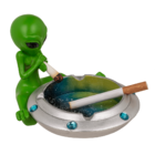 Ashtray, Alien with joint, approx. 16,4 x 15 cm,