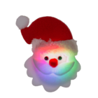 Babbo Natale Pin di stoffa con LED pile incl.,