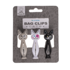 Bag clips, cats, 7 cm,