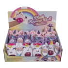 Balle squeeze en peluche, Licorne,