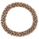 Bandeau/bracelet textile avec perles en