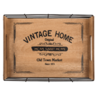 Bandeja de madera/metal, Vintage Home,
